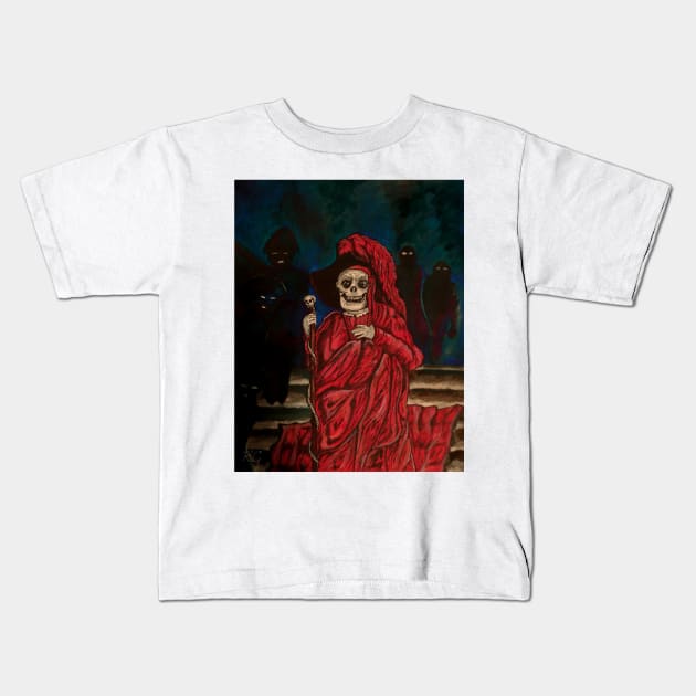 Masque of the Red Death Kids T-Shirt by RG Illustration